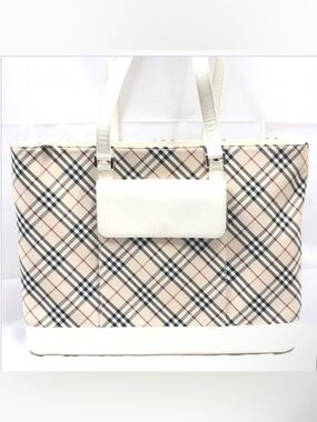 Burberry Nova Check Tote Bag with Vintage Authentic Burberry Scarf.